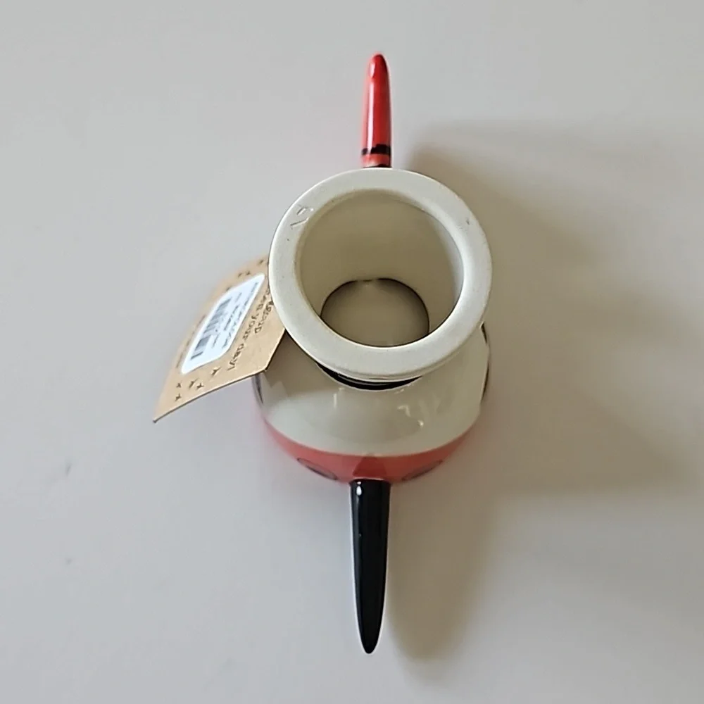 NWT Anthropologie Hannah Turner Red Bird Stoneware Eggcup - Picture 5 of 9